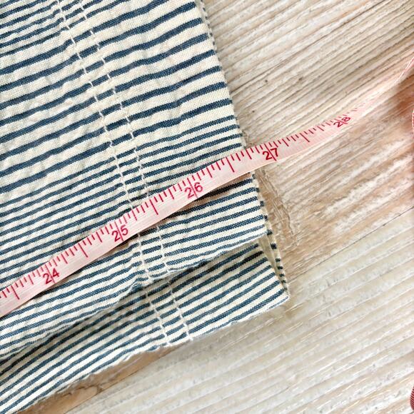 New Free People Make A‎ Stand Striped Seersucker Pants | Blue/White Medium - Picture 7 of 7